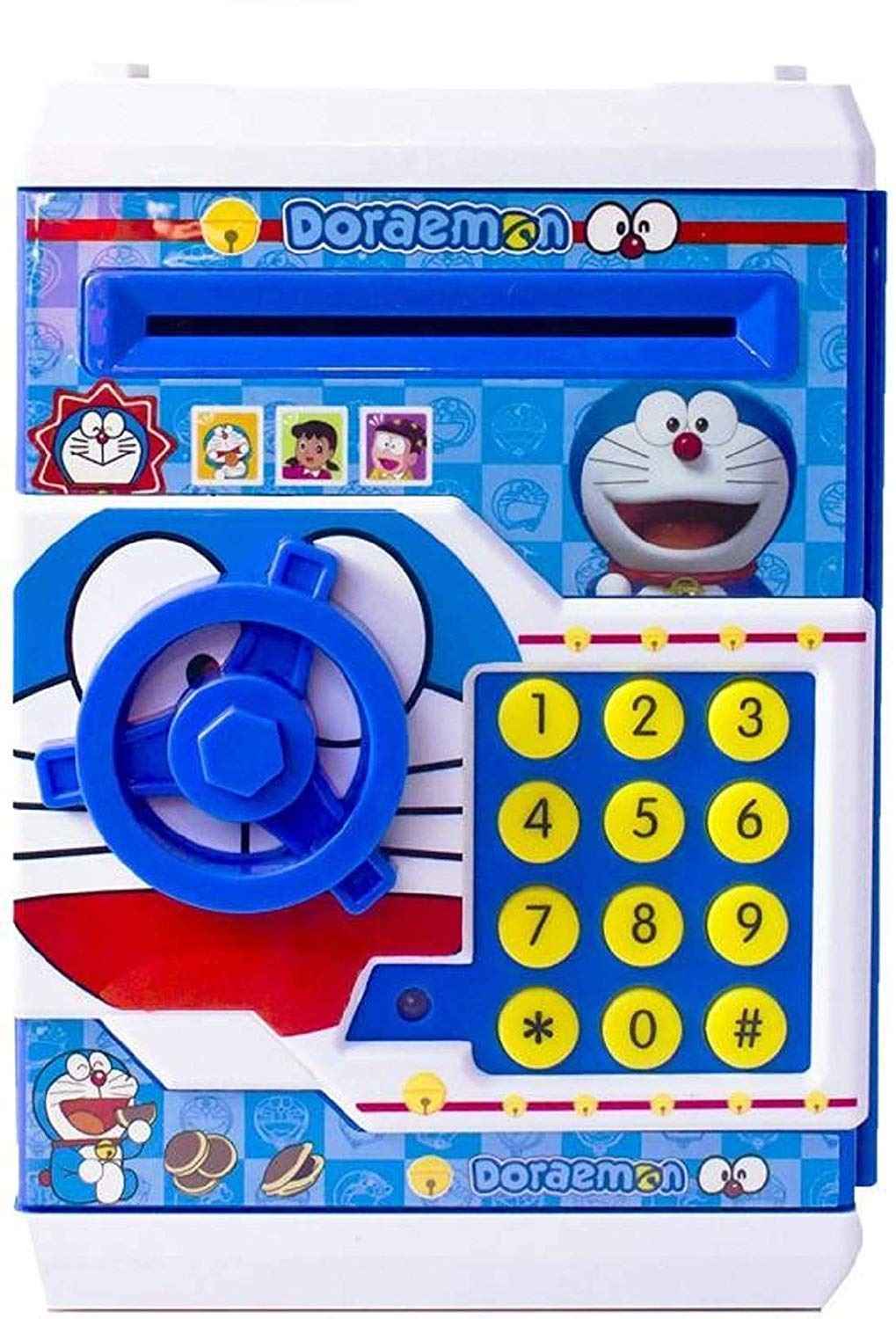 Kids Piggy Bank with Secret Code Lock – Electronic Coin & Cash Money Bank with Changeable PIN, Lights & Sound